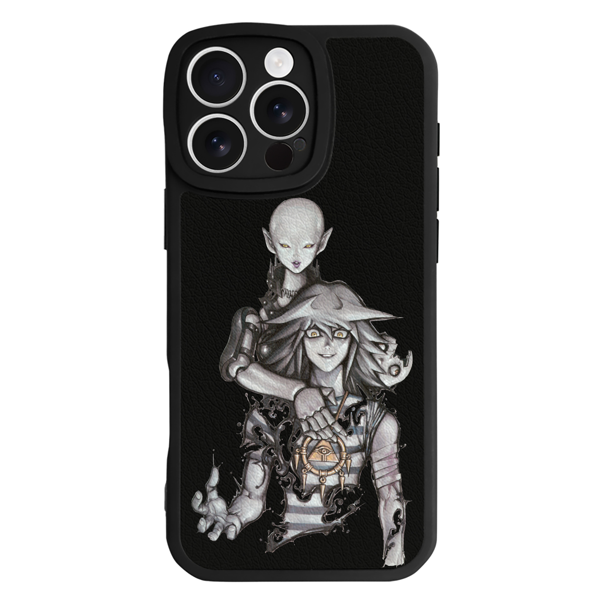 （画像用） 遊☆戯☆王 Yu-Gi-Oh! 【iPhone 16シリーズ対応】シリコンスマホケース（レザー調） 材質：シリコン